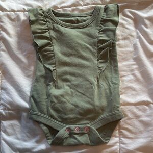 Cat & Jack Olive Ruffled Bodysuit